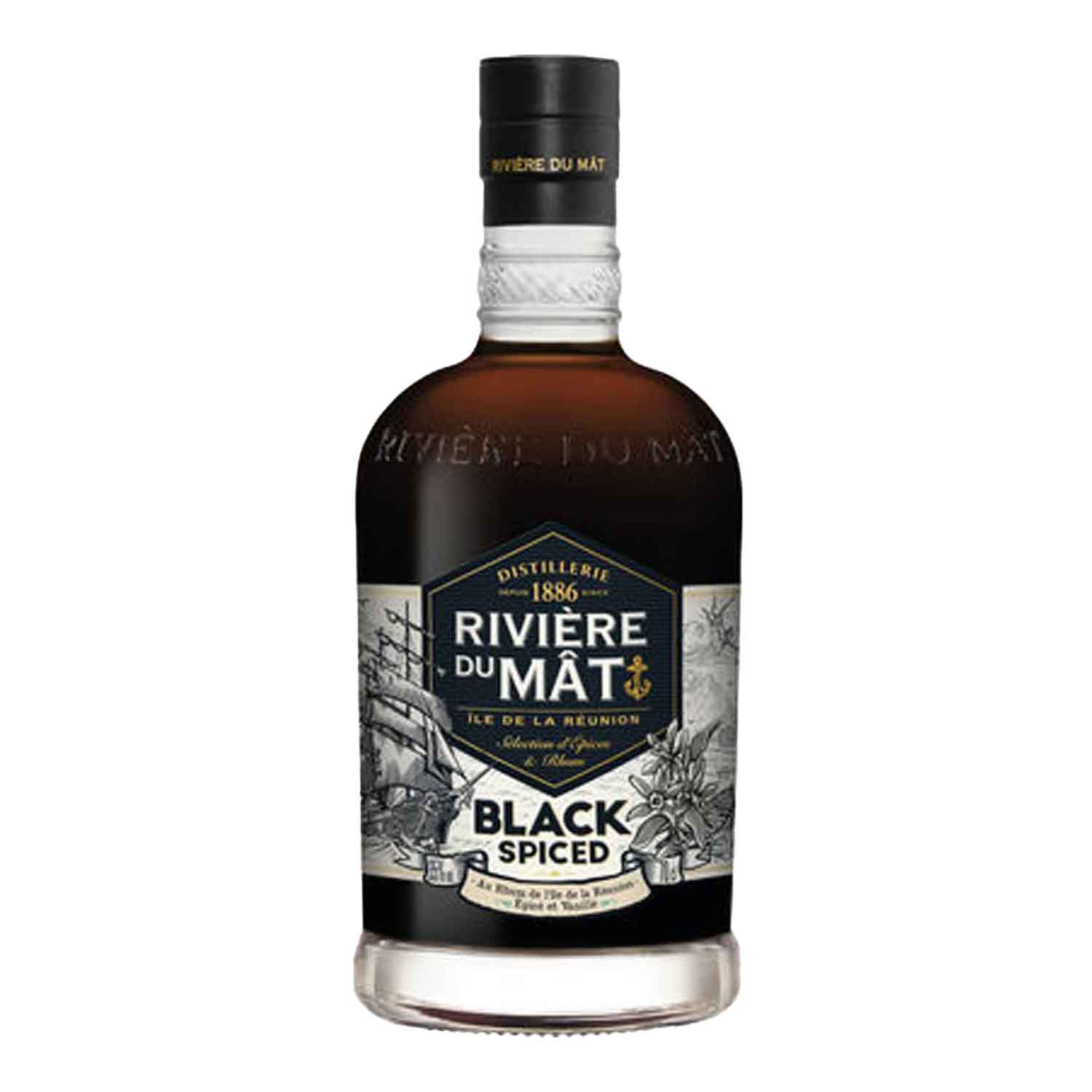 Rivière du Mat black spiced 70cl Alc 35% - Buy at Real Tobacco