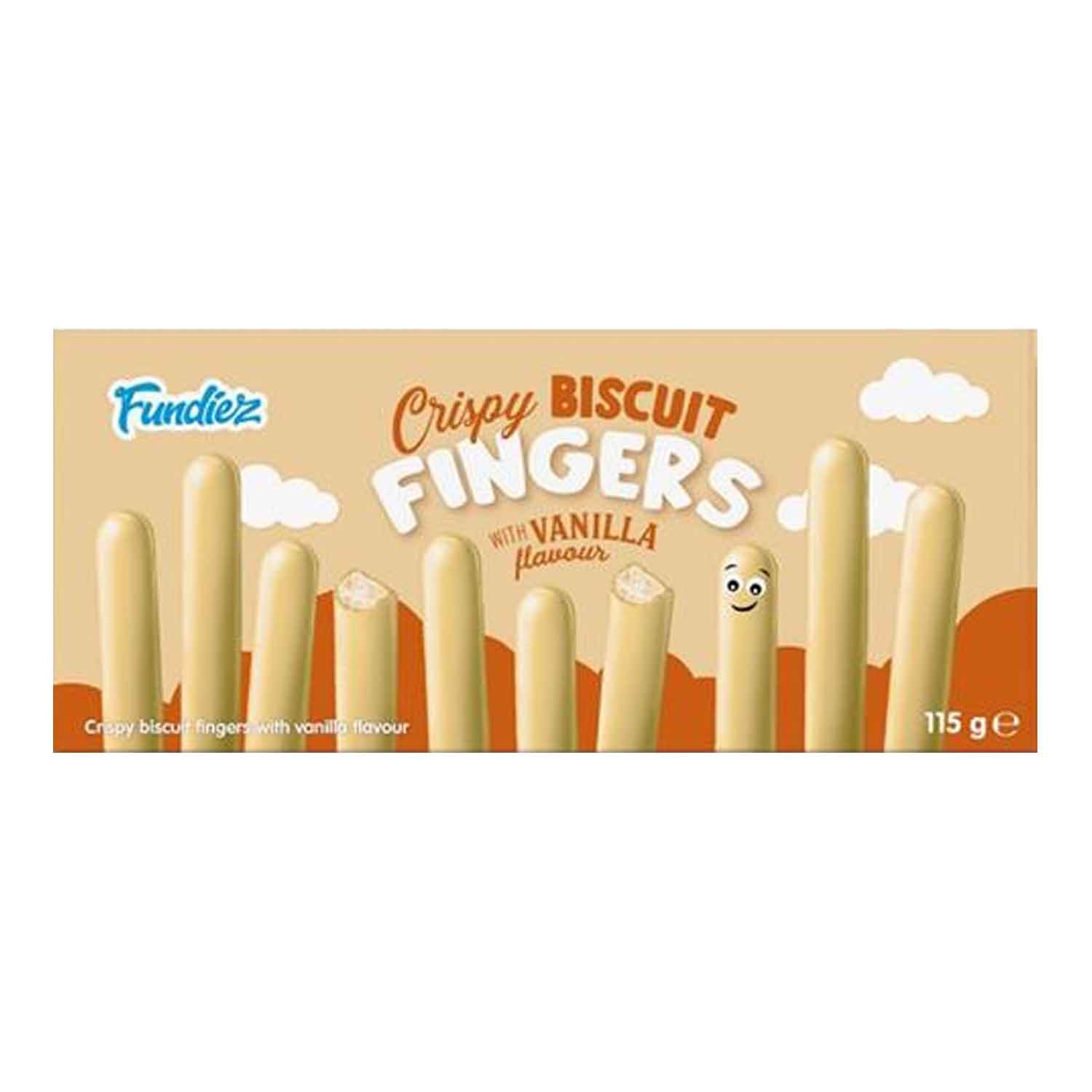 Fundiez biscuit fingers white 115g